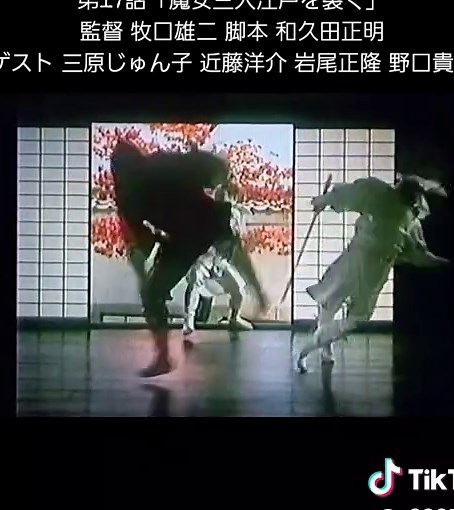 影の軍団Ⅳ 1985年 #影の軍団 #ジャパンアクションクラブ #千葉真一 #伊原剛志 第17話「魔女三人江戸を裂く」 監督 牧口雄二 脚本 和久田正明 ゲスト 三原じゅん子 近藤洋介 岩尾正隆 野口貴史 木島幸 稲田弘子 諏訪裕子
