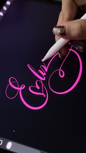 Digital Calligraphy Art: Creating 'Elizabeth' in Style