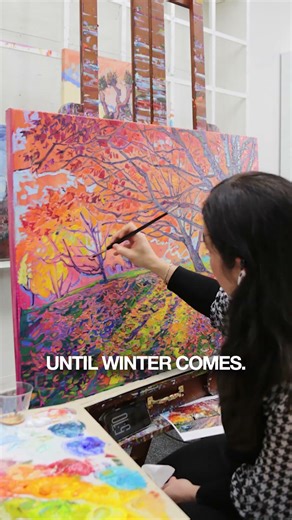 Painting Timelapse: "Falling Colors" an Landscape Oil Painting by Erin Hanson