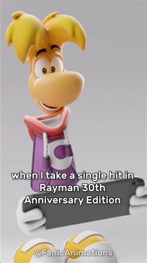 when I take a single hit in Rayman 30th Anniversary Edition