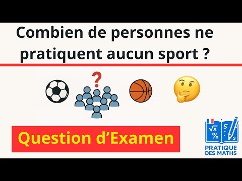 Combien de personnes ne pratiquent aucun sport ? ➡️ Découvrez-le avec la théorie des ensembles - BAC
