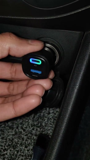 Portronics Dual Output Fast Car Charger with Type-C PD & USB, LED Indicator