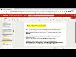 QuickBooks Online Payroll Certification Exam Section 2 - 2022-2023