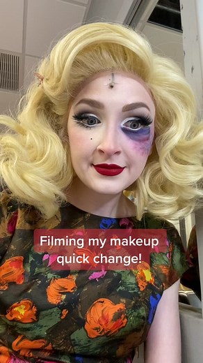 Backstage Quick Change Makeup Transformation at Little Shop of Horrors Theatre