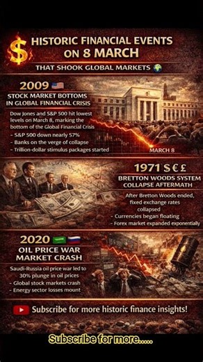3 Financial Events on March 8 That Shook Global Markets 🌍 | Finance History #Shorts #stockcrash