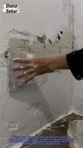 Wall Plumbing Repair & Smooth Plaster Finish | Fast and Professional Pipe Installation