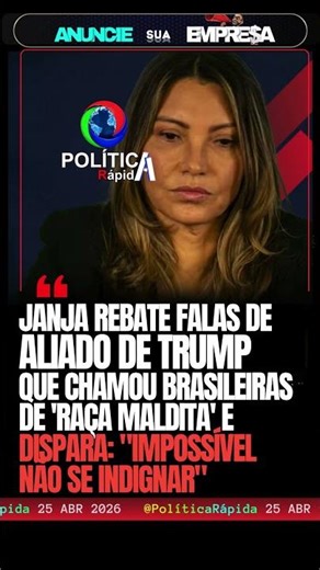 🚨 INDIGNAÇÃO: JANJA REBATE DECLARAÇÕES OFENSIVAS DE ALIADO DE TRUMP! 🇧🇷🇺🇸