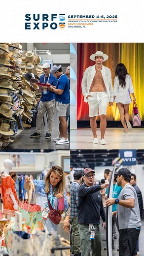 Surf Expo is returning with an even more dynamic lineup of exhibitors and products. From beachwear to boutique, find the pieces that will set your store apart. Engage with industry leaders, attend insightful sessions, and experience the vibrant community that makes Surf Expo a must-attend event. See you September 4-6, 2025, in Orlando, FL. ☀️ | Surf Expo