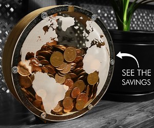 Perspex Globe Money Box