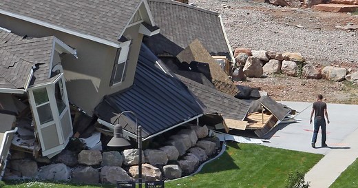 Landslide swallows suburban Utah neighborhood