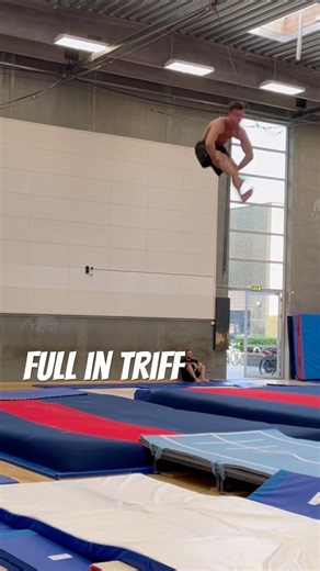 My First full in triff pike on Tumbling track #tumbling #flip #gymnast #airtrack #trampoline