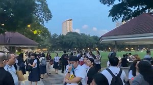 1M views · 3.4K reactions | Naglabasan sa mga gusali ang mga estudyante sa University of Santo Tomas (UST) matapos maramdaman ang magnitude 5.0 na lindol na tumama sa Cabangan, Zambales ngayong hapon. Naramdaman din ang pagyanig sa iba’t ibang bahagi ng Luzon, kabilang ang Maynila.  Carlo Jose H. Ruga / The Varsitarian | One PH | Facebook