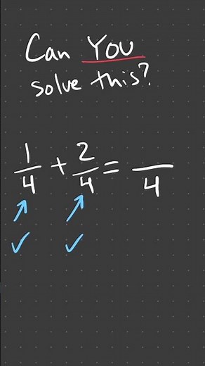 Can YOU solve this? 😬 (Adding Fractions Challenge)