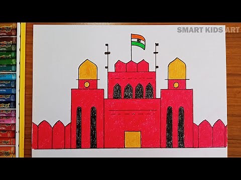 How to Draw Red Fort | How to Draw a Red Fort | Independence Day Drawing | Draw Smart