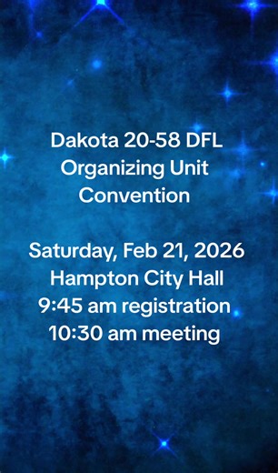 02/21/2026 Dakota 20-58 DFL Convention #Minnesota #DFL