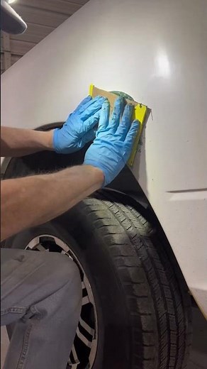 Repairing a Rust Hole FAST For A Used Car Dealer Part 1 DIY Repair Duraglass Sanding With DA Sander