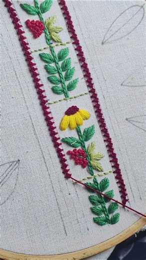 easy and beautiful stitch for beginners #shorts #embroidery #trending #explore #viral