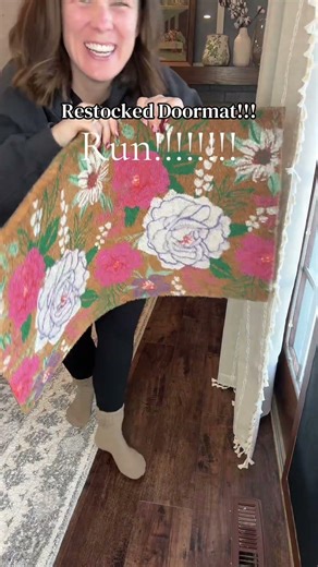 Transform Your Entryway with a Hallmark Multi Floral Doormat Rug #doormat #springdecor