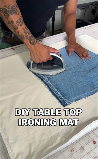 Here’s how I made my table top ironing mat #diy #sewing #upcycling #tutorial | Wandy The Maker
