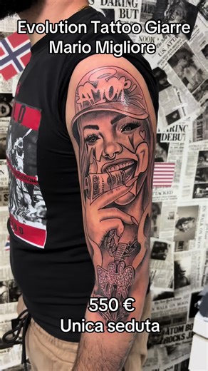 550 euro unica seduta Evolution Tattoo Giarre Mario Migliore Via Callipoli 312 Info 3931666187 #perte #andiamoneiperteee #tattoo #tatuaggi #portrait #chicano #catania #catania🔵🔴tiktok #chicanotattoo #giarre #promo #taorminasicily #chicanostyle