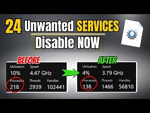Disable These 24 SERVICES Now | 🚀Speedup Windows Performance
