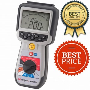 Megger MIT 2500 isolasjonstester 2,5kV testspenning, CAT IV 600V med analog/digital visning, PI/DAR test og datalagring.
