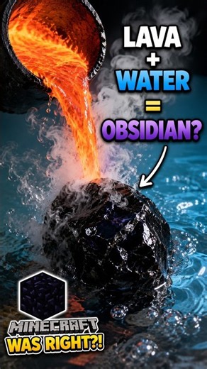 I Tried Making Obsidian In Real Life 🧪 #minecraft #experiment