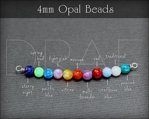 4mm Opal Beads - Lab Created Opal, Synthetic Opal Bead, Loose Opal Beads, Fully Drilled Opal Bead, October Birthstone, Loose Opals, 1-piece - Etsy