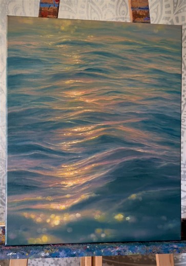 Discover the Creation of 'Golden Drift' Painting