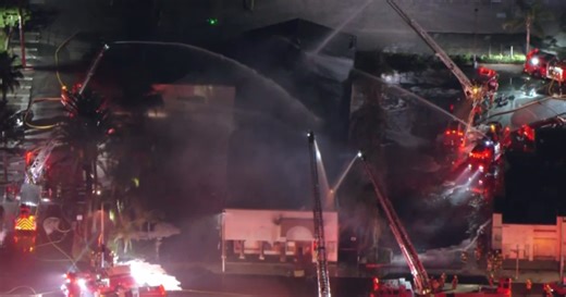 LA County firefighter hospitalized after crews battle fire at vacant building in Artesia