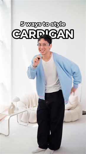 Sam Wong | 5 WAYS TO STYLE YOUR CARDIGANS 👔 每个男生都必备的一件单品 —— Cardigan 这里教你 5 个简单又好看的 styling tips！😤 Cardigans are one of the most underrated pieces... | Instagram