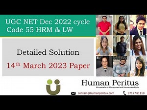 UGC NET Code 55 | Dec 2022 cycle | Detailed Solution | 14th March 2023 paper