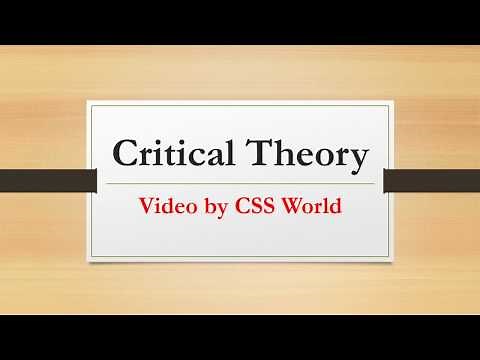Critical Theory in International Relations