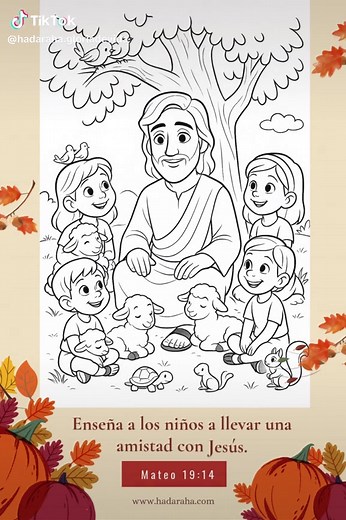 ✨ Jesús ama a los niños y desea ser su mejor amigo. En este dibujo para colorear basado en Mateo 19:14, los pequeños aprenderán que pueden acercarse a Jesús con confianza y alegría. Una actividad perfecta para enseñar amor, amistad y fe. 💛 Edad recomendada: 4–8 años Versículo base: Mateo 19:14 #Gratitud #FeEnAcción #oracióndiaria#DibujoCristiano#EducacionCristiana #FeInfantil