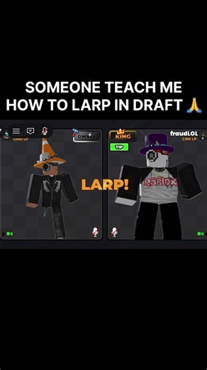 Someone TEACH ME HOW TO LARP in DRAFT 🙏 #roblox #larped #larp #robux