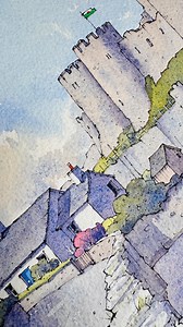 9K views · 2.5K reactions | Final touch to Conwy Castle! gbwls | Matty Burnham Art | Facebook