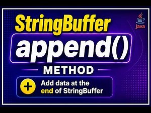 append() Method in StringBuffer | Add Data at End | Java Interview Questions | append() vs concat()