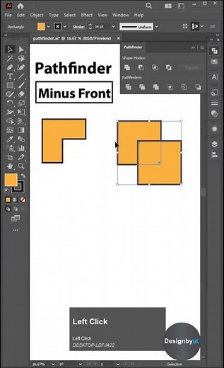How to Use the Pathfinder Tool in Illustrator #illustrator