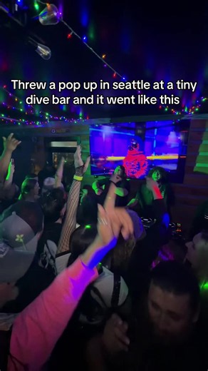 Pop-up rave in Seattle at a tiny dive bar