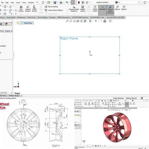 Creating a Simple Wheel Rim in SolidWorks