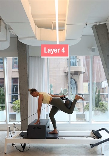 Standing Donkey-Kick Variation in Reformer Pilates