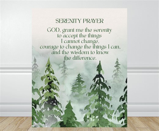 Serenity Prayer Printable Pdf, Christian Wall Art, the Serenity Prayer Print, Faith Gift, Serenity Prayer Poster, Serenity Prayer Picture - Etsy