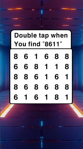 Eye test | Find 8611 | Try your skills #shorts #find #puzzle #search