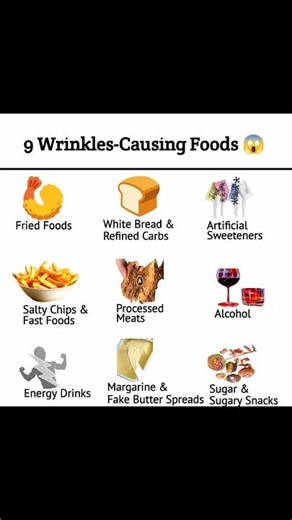 9 Wrinkles Causing foods #reelschallenge