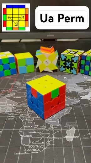 Ua Perm Tutorial 🧩 | Easy PLL Algorithm #cfop #rubikscube #pll #uaperm perm #speedcubing #cubing