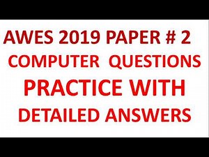2019 AWES PAPER - COMPUTER Q. PRACTICE | I.T Q PRACTICE FROM PREVIOUS YEAR PAPER