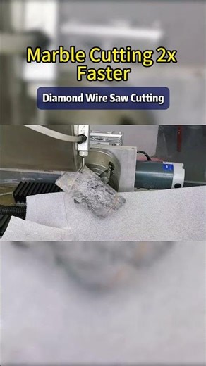 Marble Cutting 2X Faster with Diamond Wire Saw#marblecutting#diamond wiresaw #diamondwirecutting