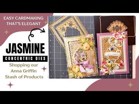 Anna Griffin | Jasmine Concentric Die Set | Tutorial Making 2 easy cards