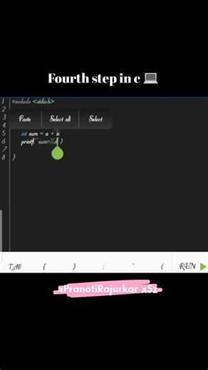 Learning C step by step 💻Today’s program: Addition in C Small steps, big coding journey ✨#codinglife