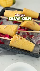 Golden, creamy, and full of desi charm, this kulfi is a celebration of summer in every bite. With the richness of saffron, the aroma of cardamom, and the sweetness of mango, it's everything we love about Indian desserts, frozen into one nostalgic treat. Ingredients: Milk – 1 litre Sugar – 1 cup Cardamom powder – 1 tsp Milk powder – ½ cup Saffron – 6 strands Dry fruits – ¼ cup Mango pulp – ½ cup Mango cubes – ½ cup #mangoseason #seasonalrecipes #recipes #mangokesarkulfi #kulfi #kuflirecipe #desse